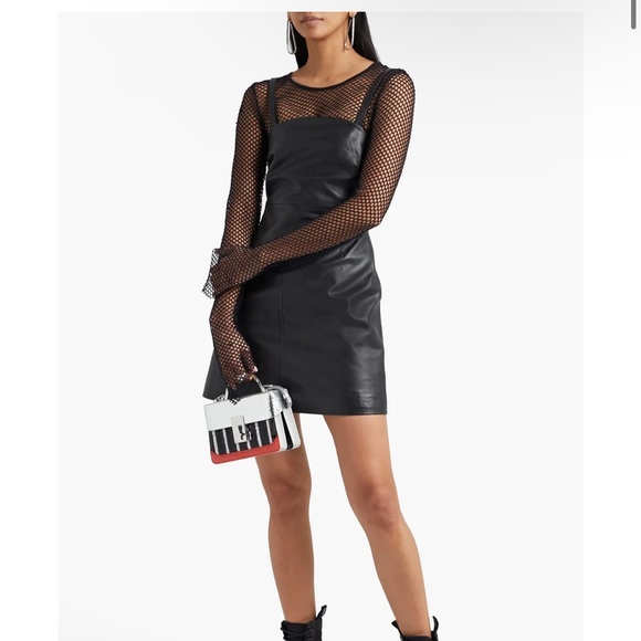 NWT Muubaa London leather mini dress. Convertible dress with removable straps. - Picture 2 of 9